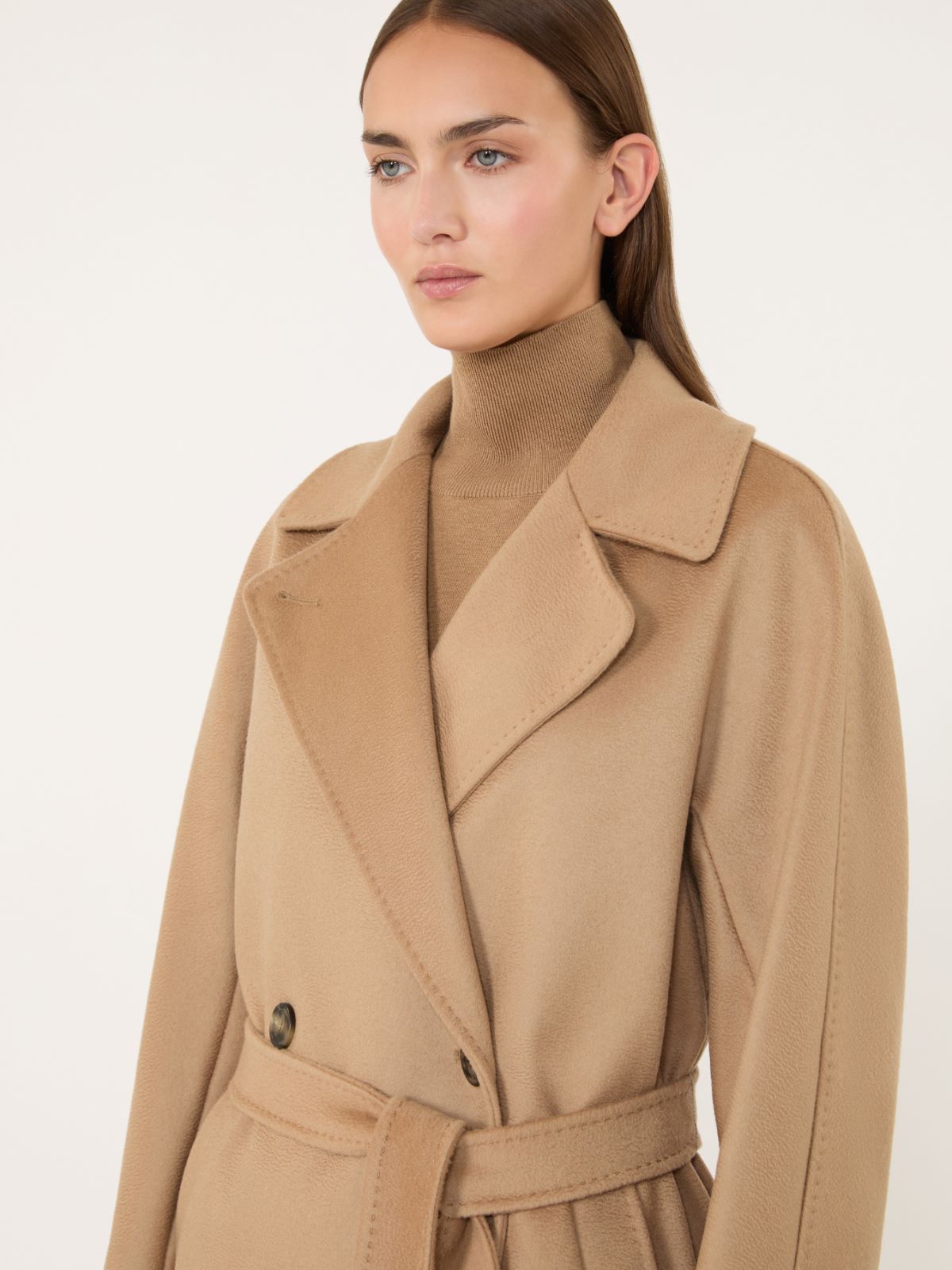 Double-breasted wool coat - CAMEL - Max Mara - 4