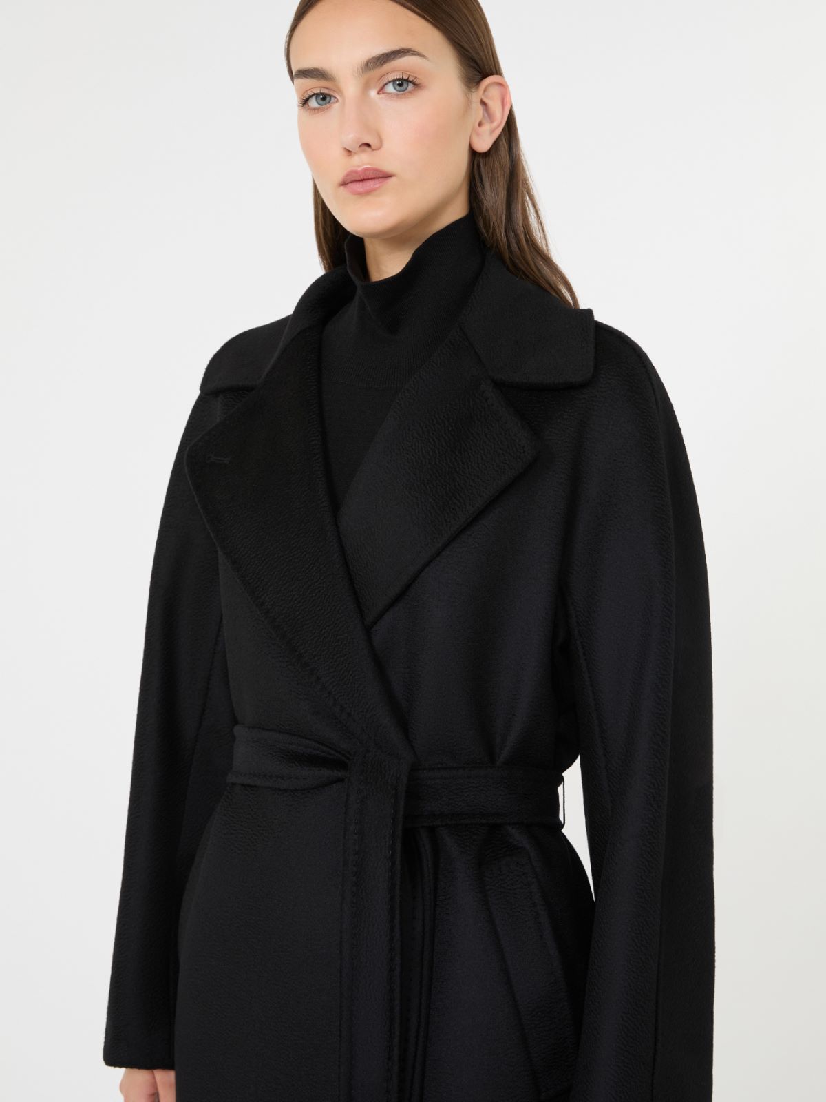 Double-breasted wool coat - BLACK - Max Mara - 4