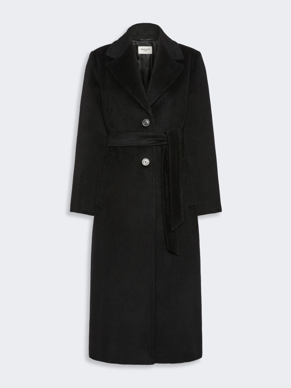 Wool and alpaca teddy long coat - BLACK - Max Mara - 5