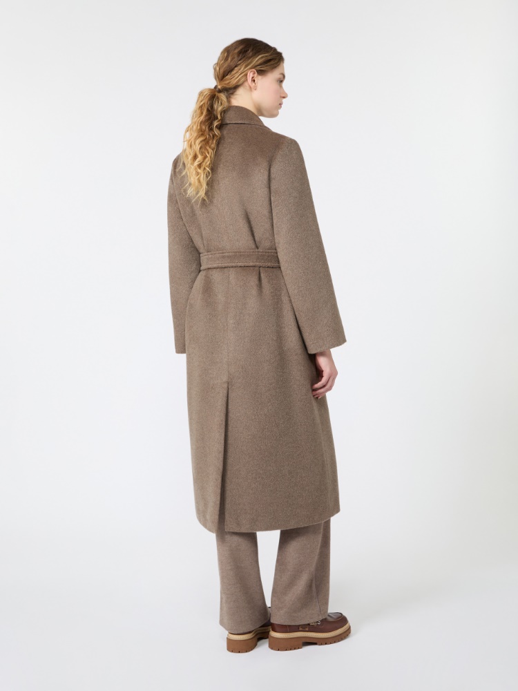 Wool and alpaca teddy long coat - MARRON GLACE' - Max Mara - 3