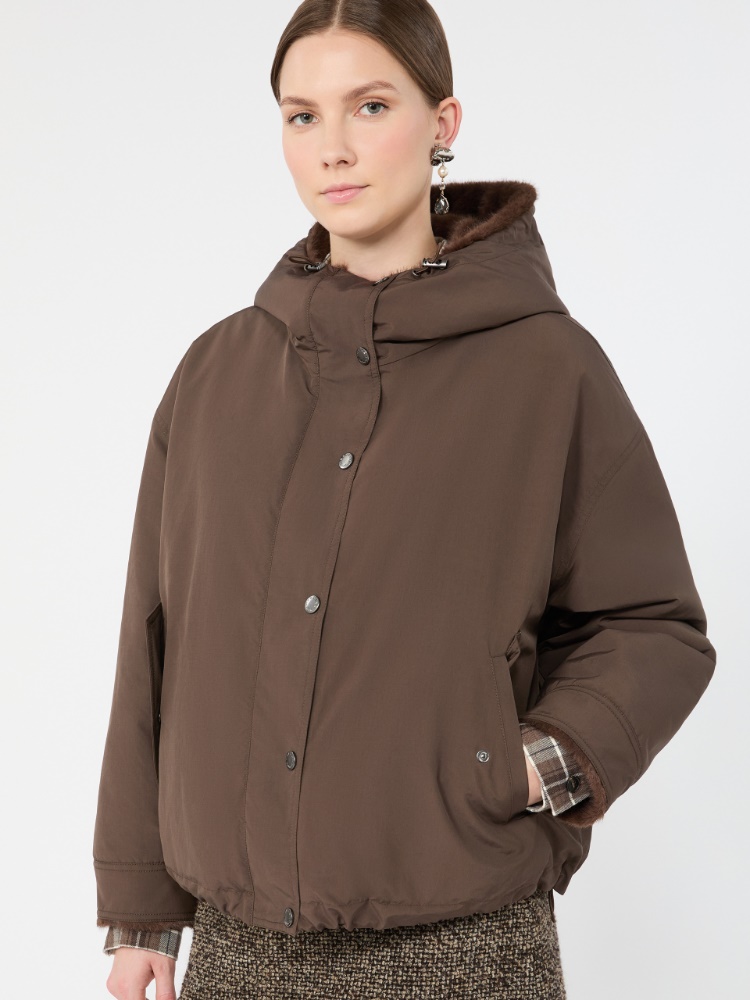 Water-repellent canvas jacket - BROWN - Max Mara - 4