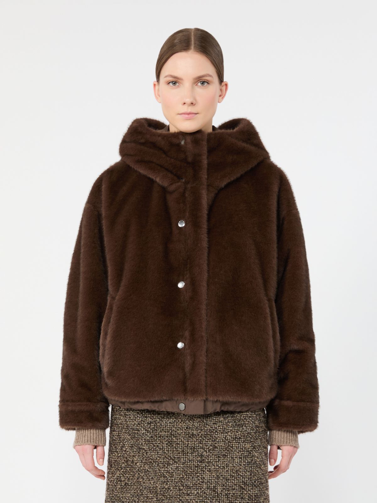 Water-repellent canvas jacket - BROWN - Max Mara - 5