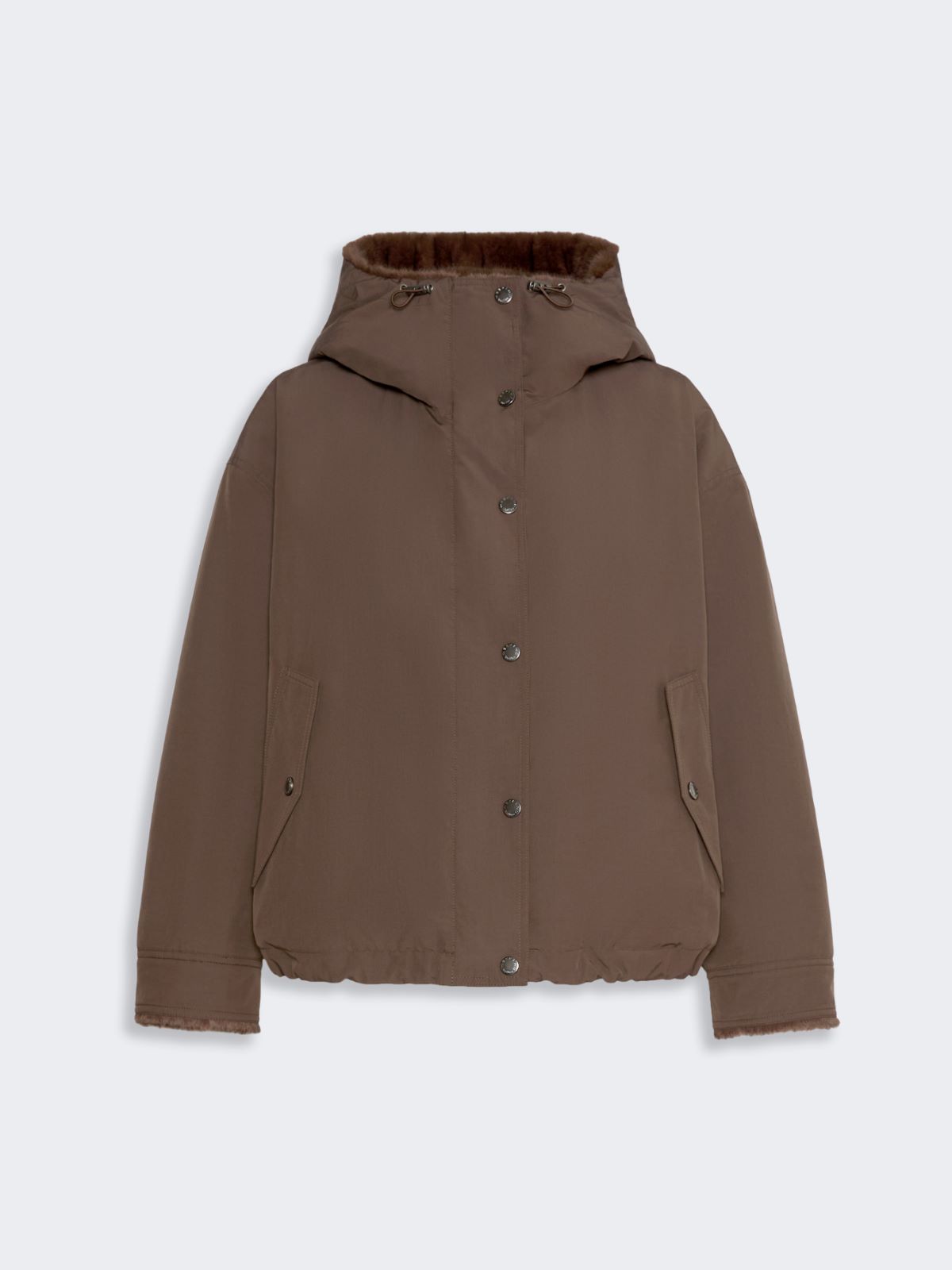 Water-repellent canvas jacket - BROWN - Max Mara - 7