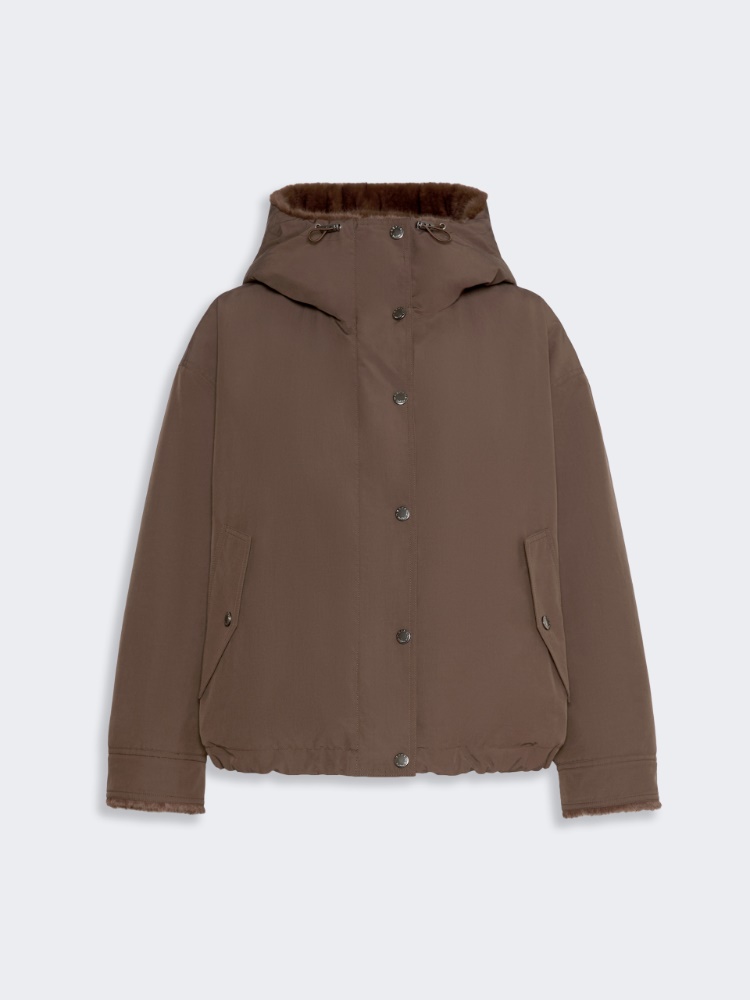Water-repellent canvas jacket - BROWN
