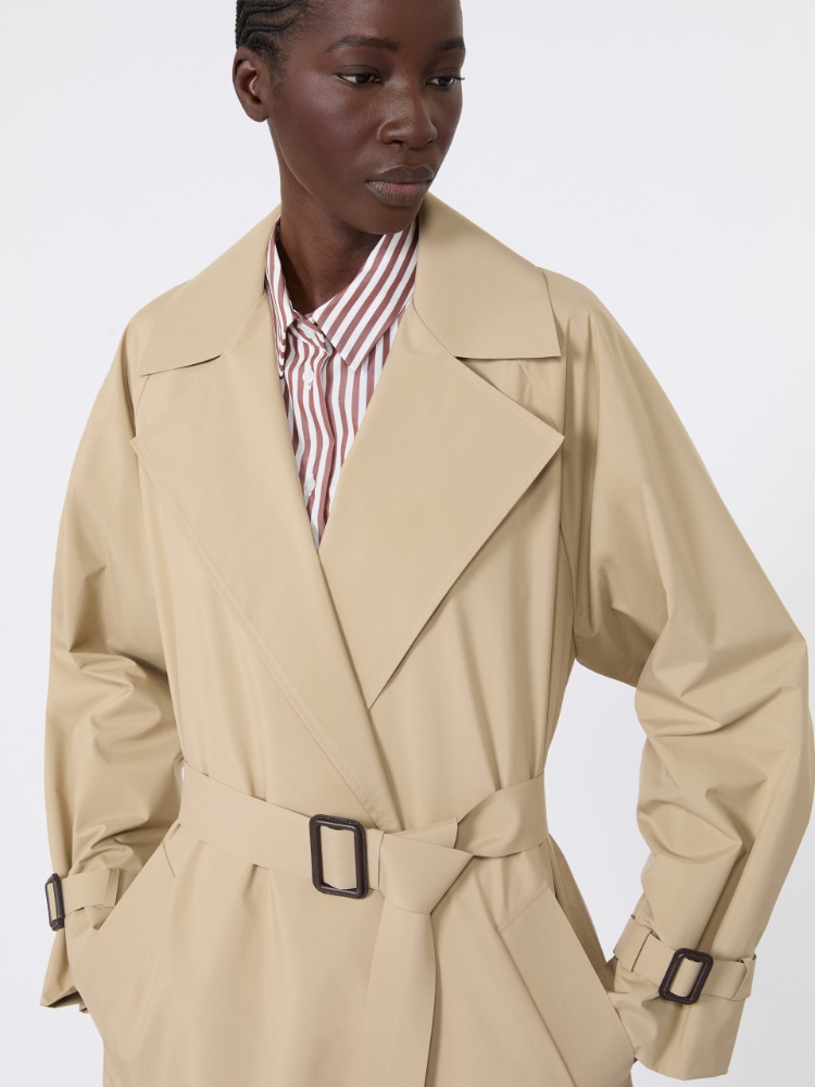 Long water-repellent technical canvas trench coat - BEIGE - Max Mara - 4