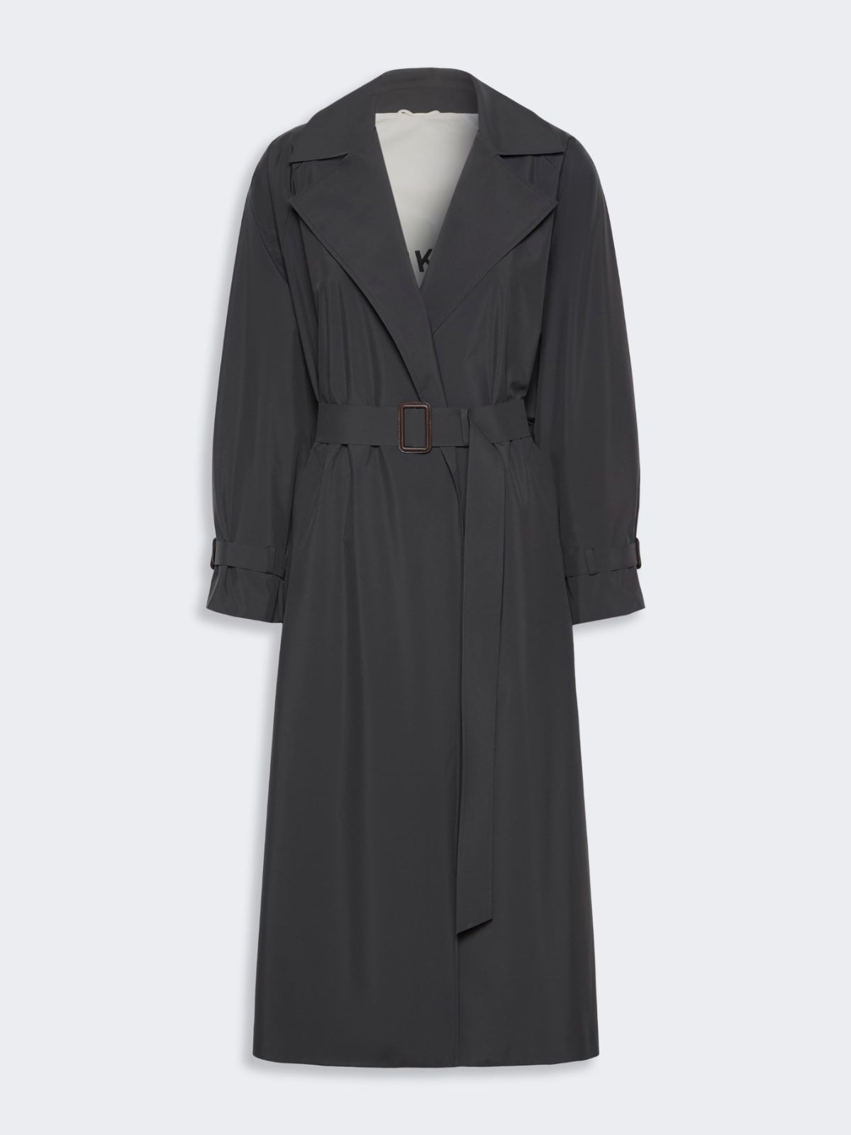 Long water-repellent technical canvas trench coat - BLACK - Max Mara - 5
