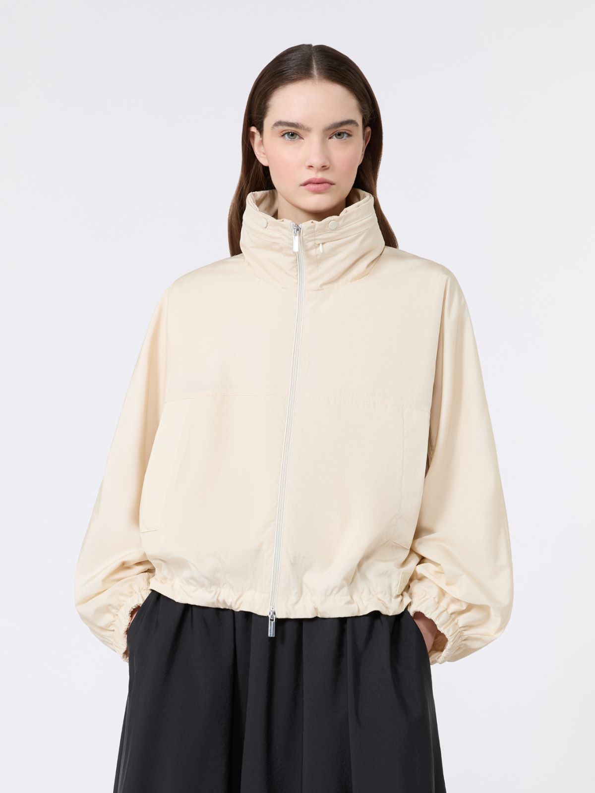 Water-repellent canvas windbreaker - IVORY - Max Mara - 2