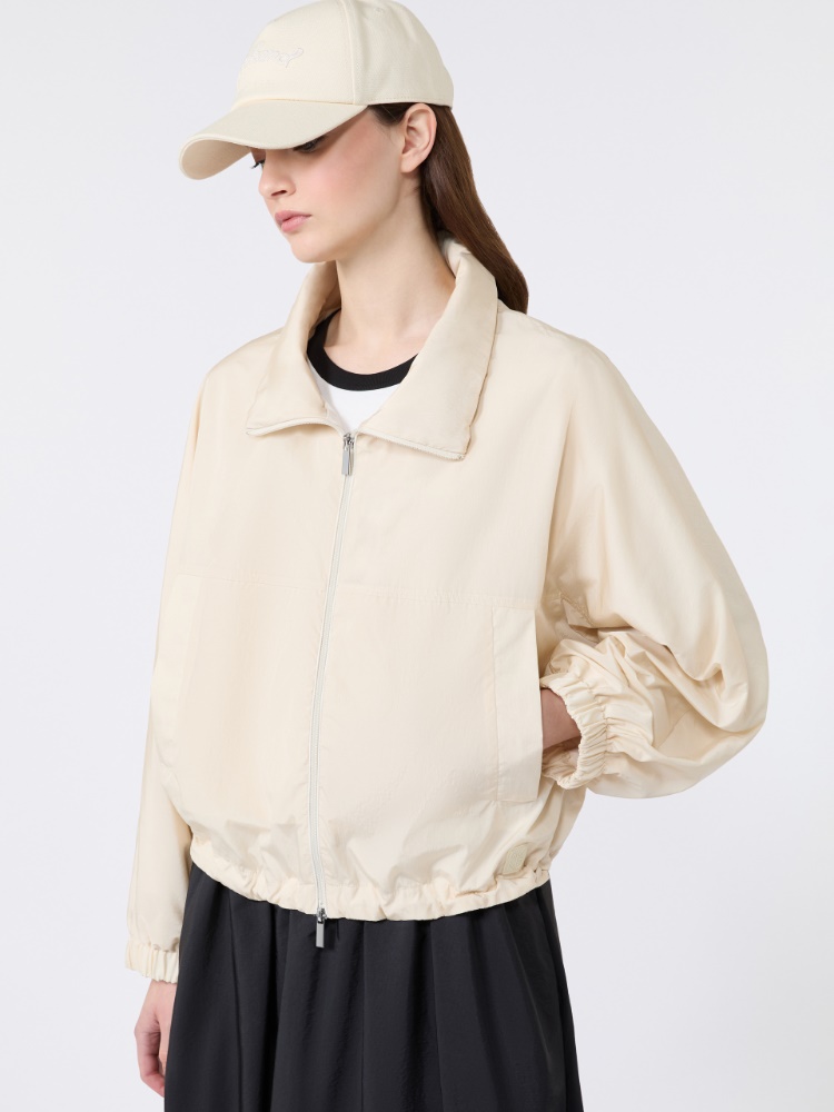 Water-repellent canvas windbreaker - IVORY - Max Mara - 4