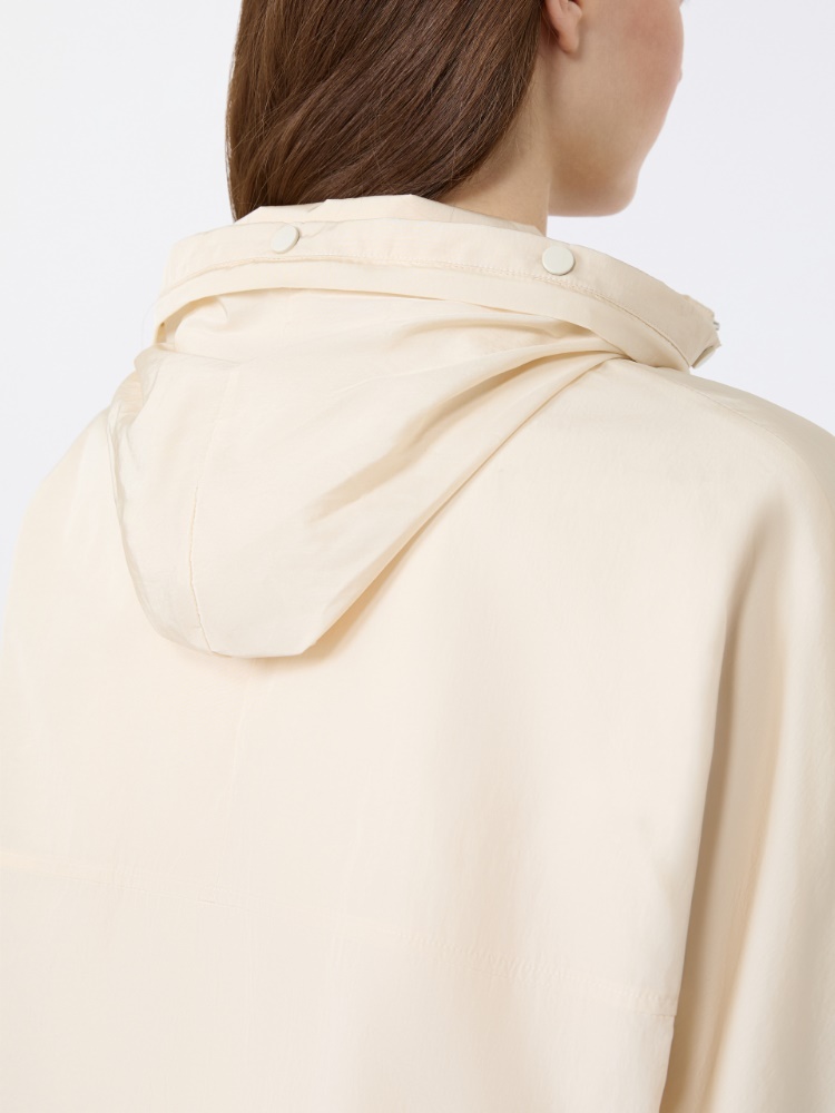 Water-repellent canvas windbreaker - IVORY