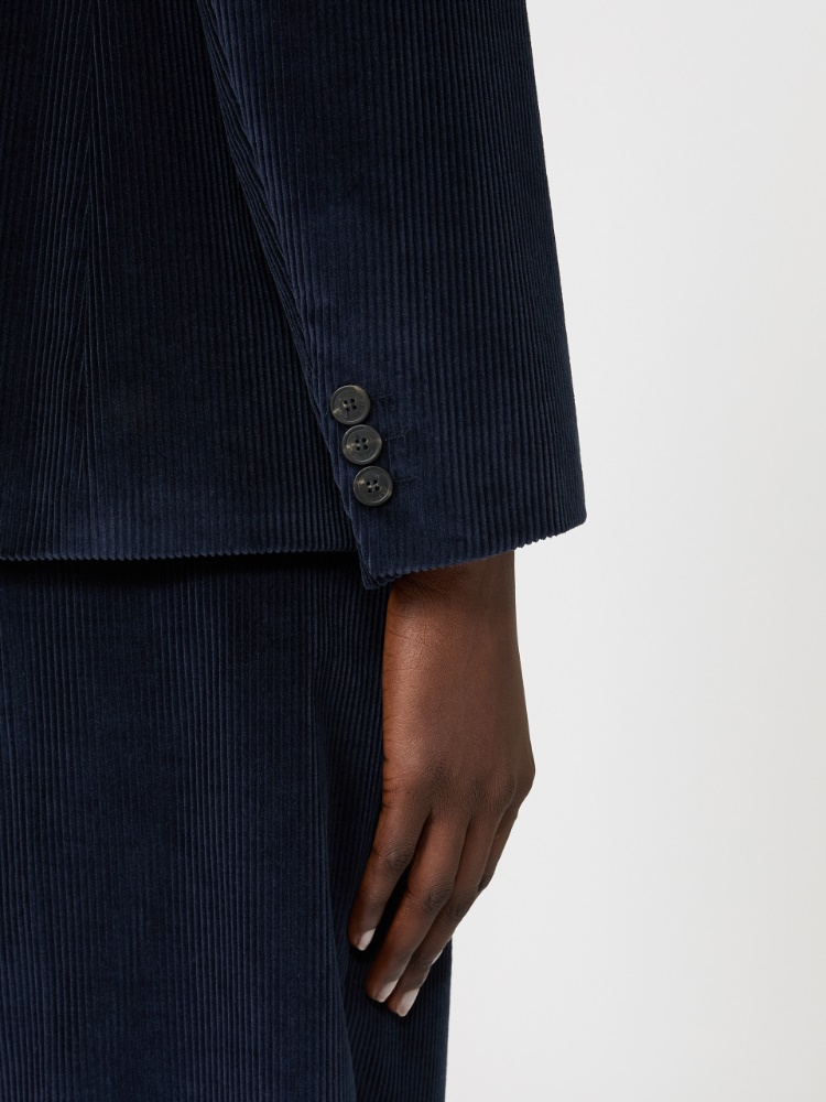 Cotton corduroy velvet blazer - NAVY - Max Mara - 5