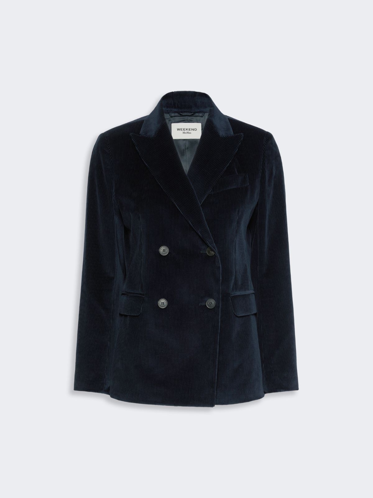 Cotton corduroy velvet blazer - NAVY - Max Mara - 6