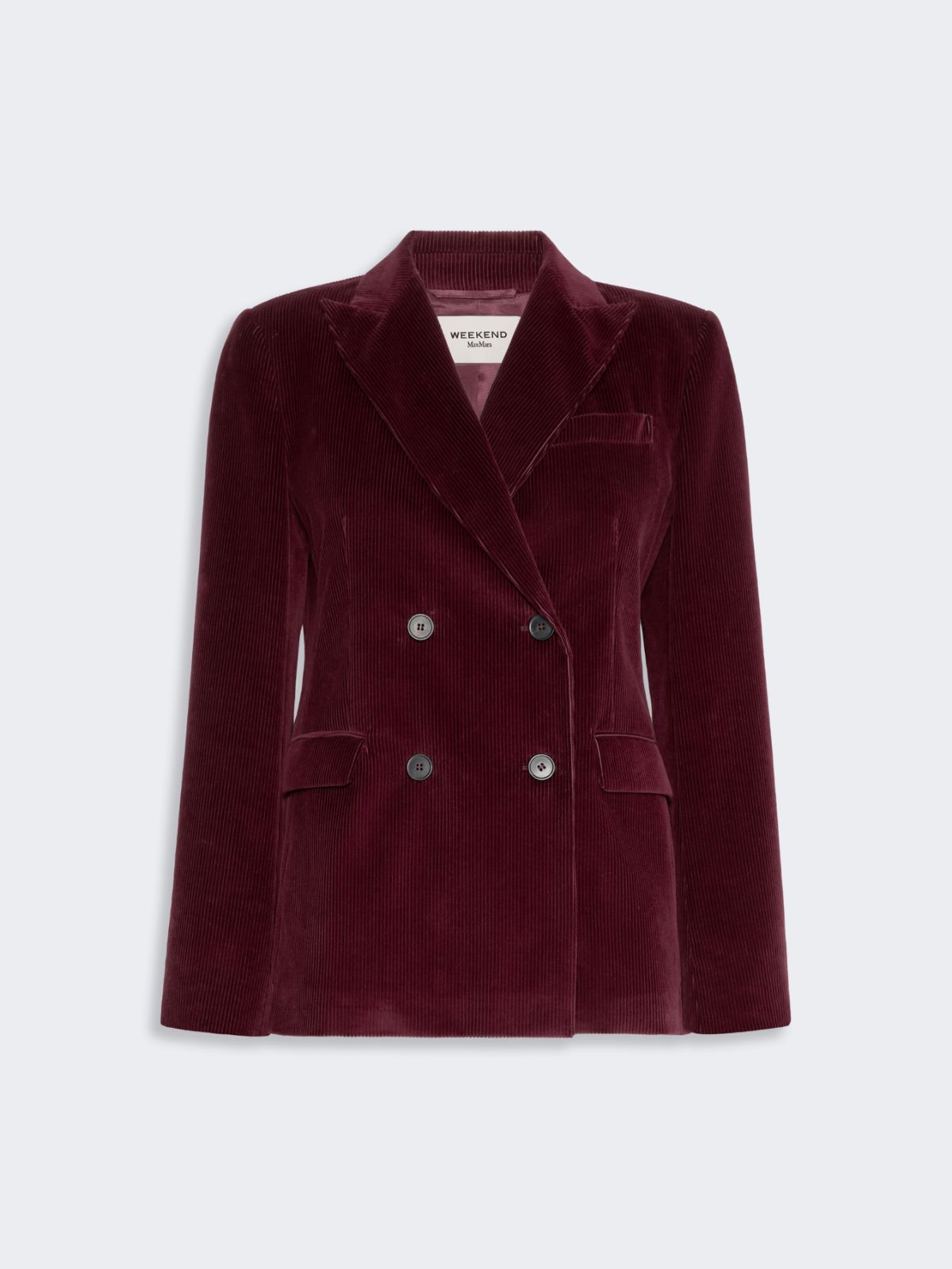 Blazer aus geripptem Baumwollsamt - BORDEAUX - Max Mara - 6