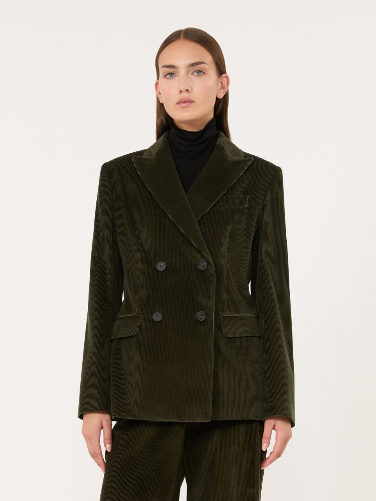 Cotton corduroy velvet blazer - KAKI - Max Mara - 2