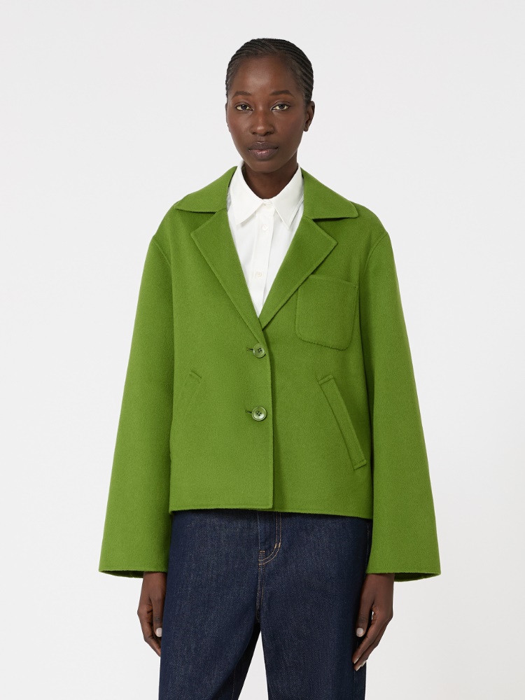 Double wool cropped jacket - GREEN - Max Mara - 2