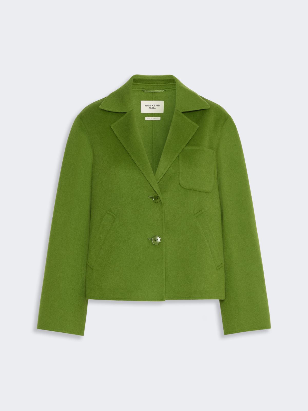 Double wool cropped jacket - GREEN - Max Mara - 5