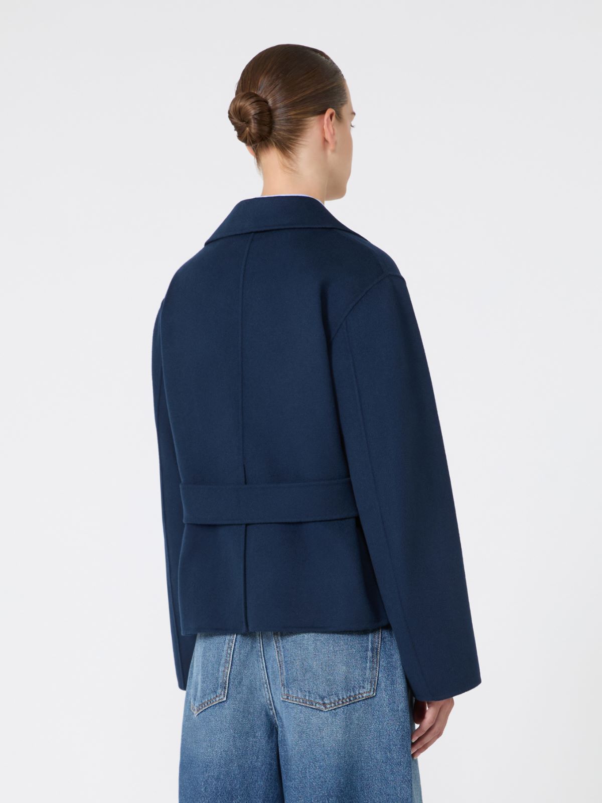 Double wool cropped jacket - ULTRAMARINE - Max Mara - 3