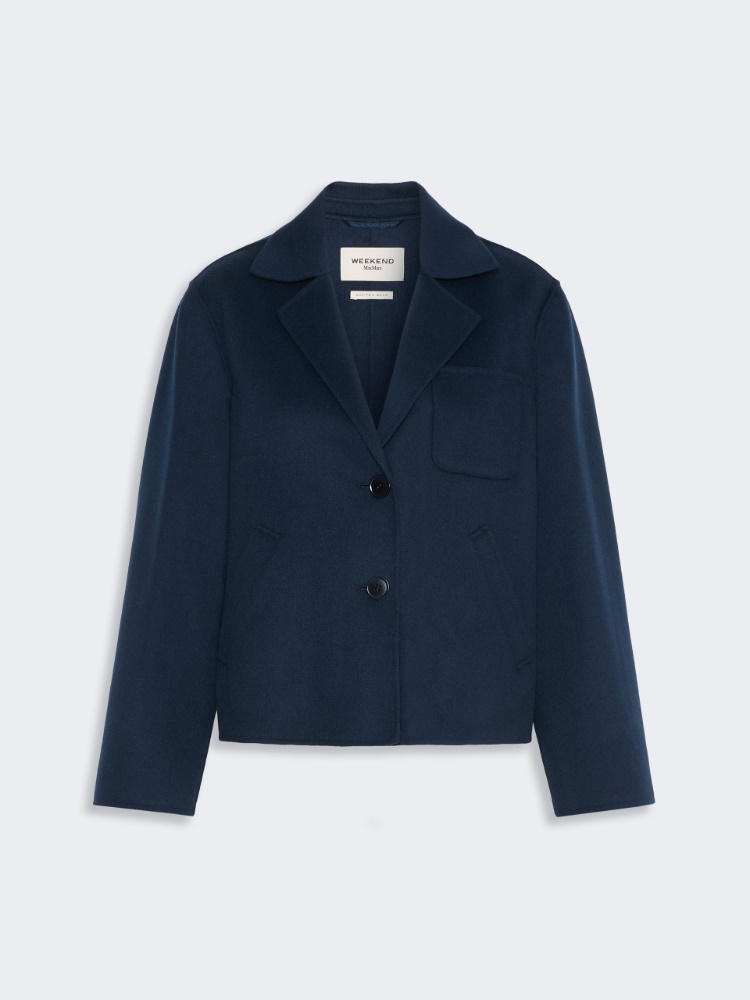 Double wool cropped jacket - ULTRAMARINE