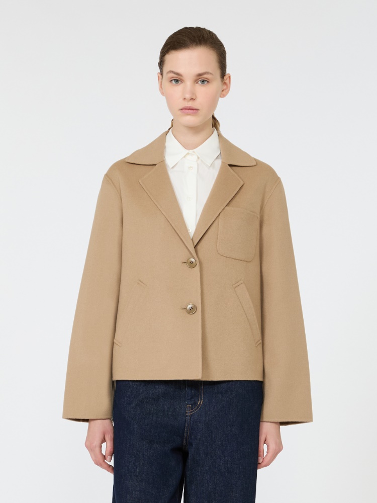 Krótka kurtka z dwuwarstwowej wełny - WIELBŁĄDZI - Max Mara - 2