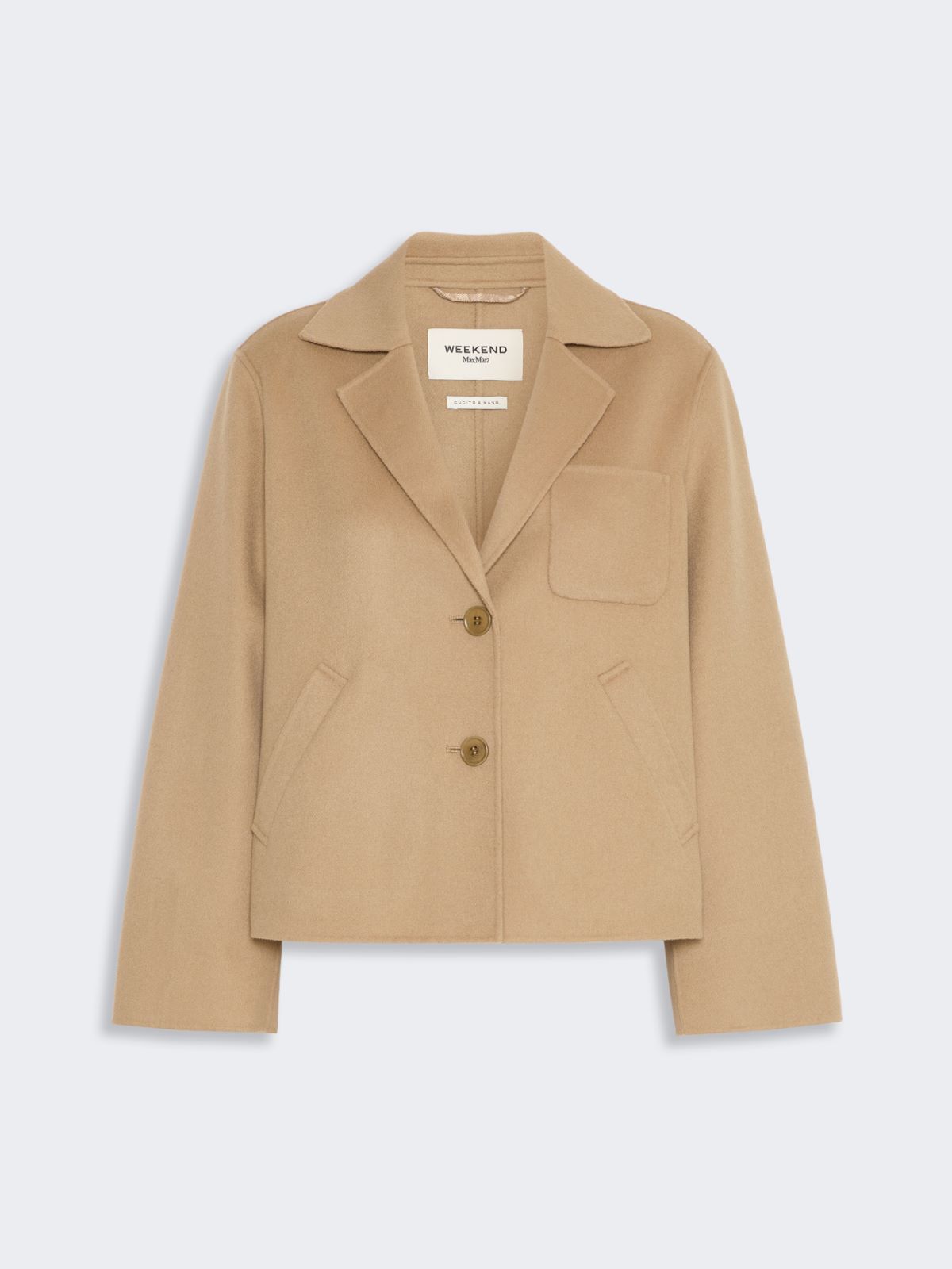 Krótka kurtka z dwuwarstwowej wełny - WIELBŁĄDZI - Max Mara - 6