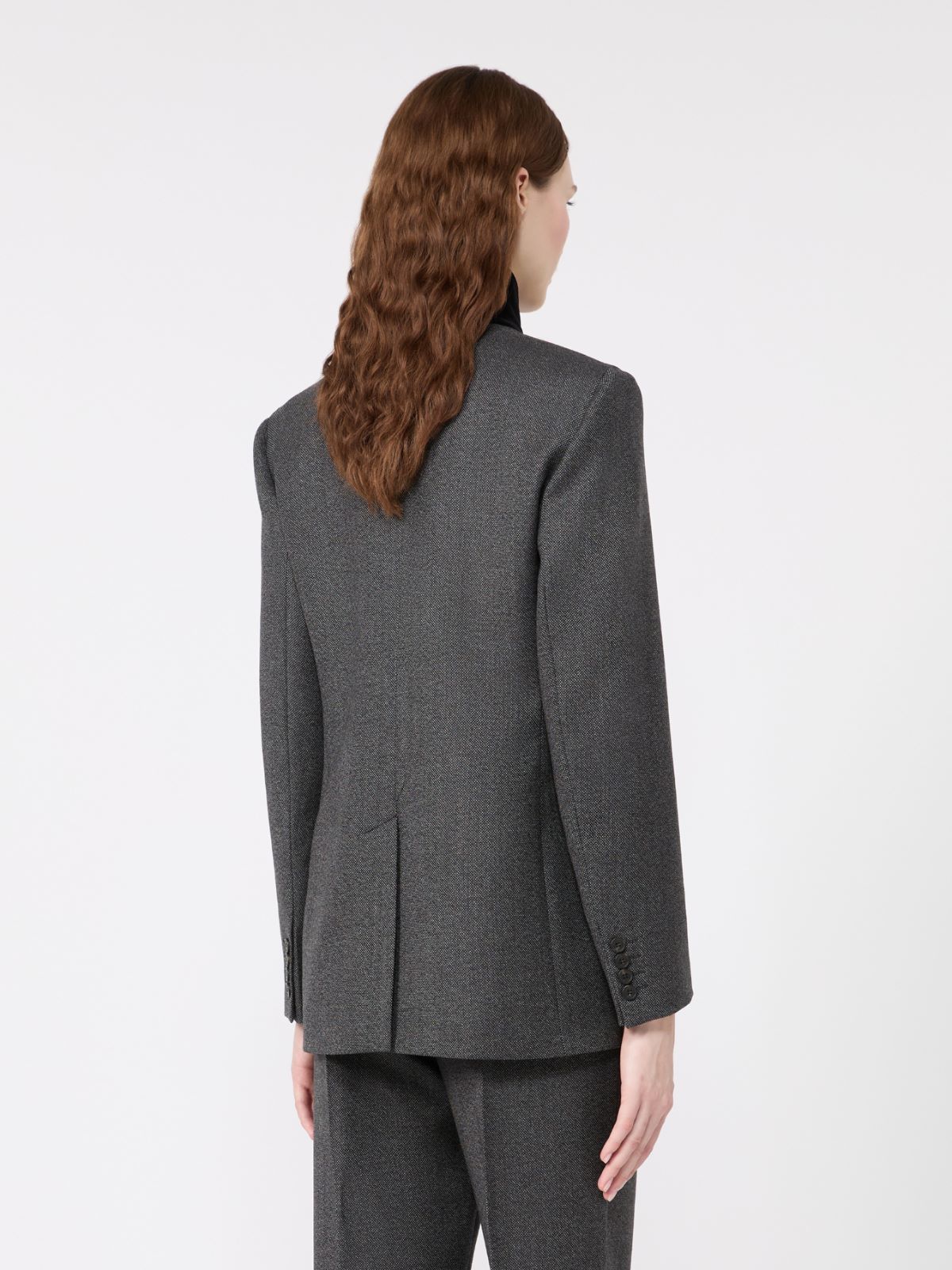 Single-breasted wool tweed jacket - MEDIUM GREY - Max Mara - 3