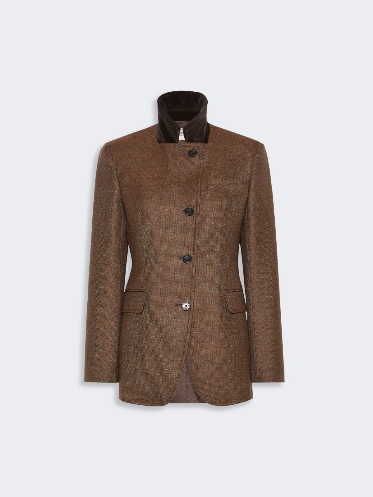 Single-breasted wool tweed jacket - BROWN - Max Mara - 6