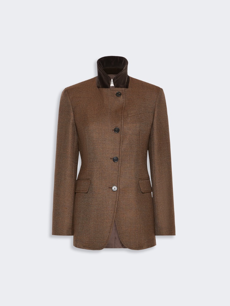 Single-breasted wool tweed jacket - BROWN - Max Mara - 6