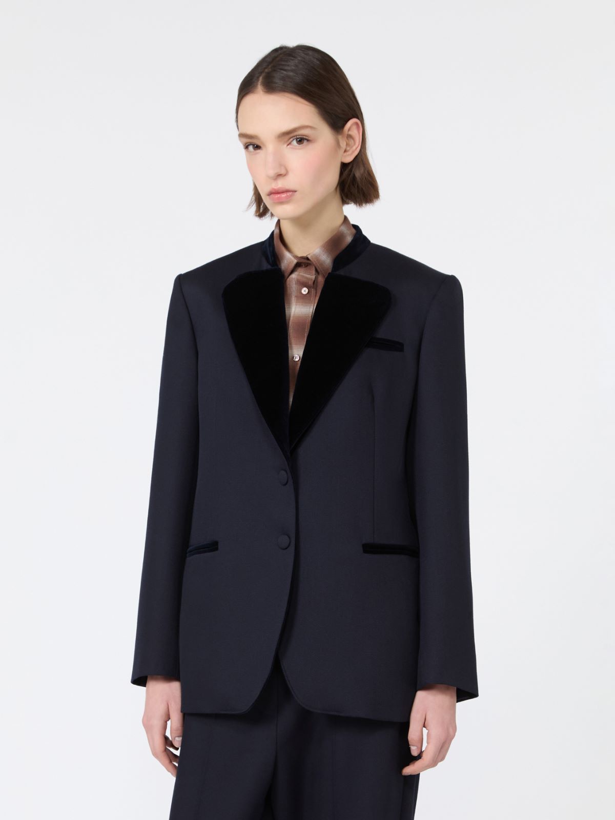 Wool cavalry twill single-breasted blazer - ULTRAMARINE - Max Mara - 2