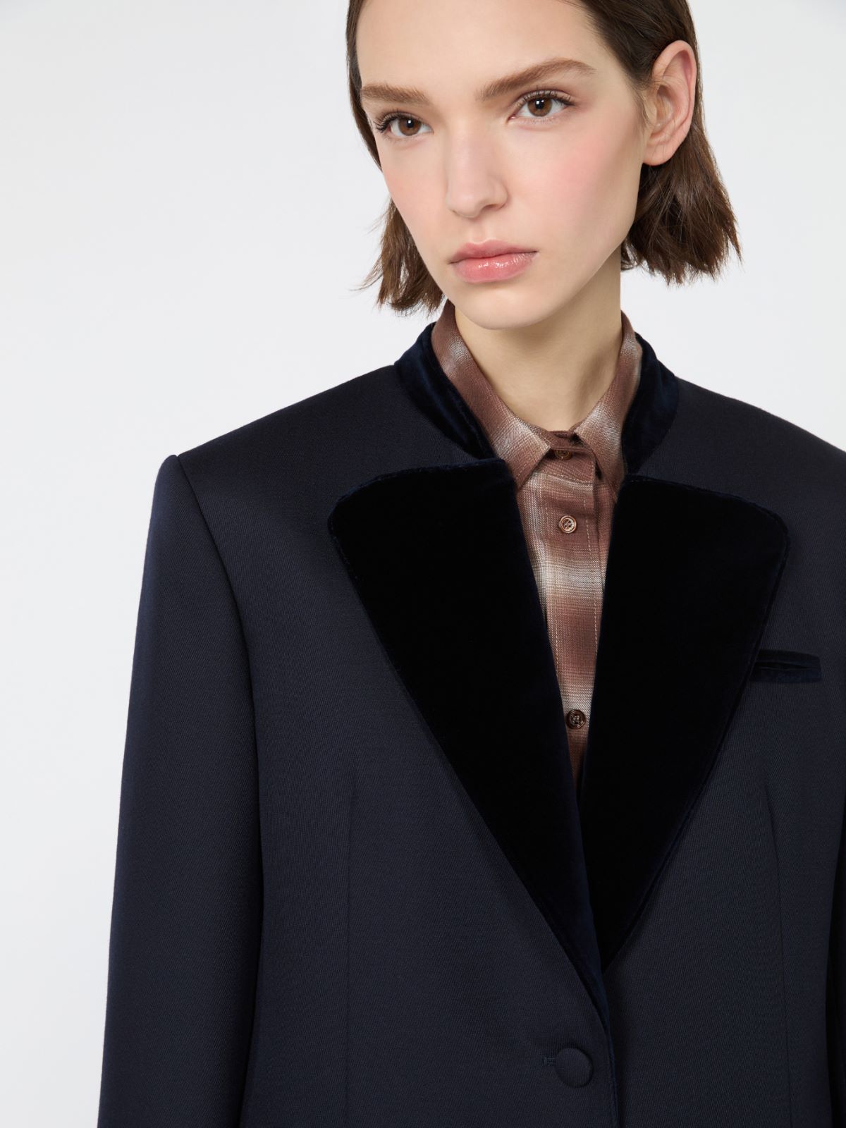 Wool cavalry twill single-breasted blazer - ULTRAMARINE - Max Mara - 5