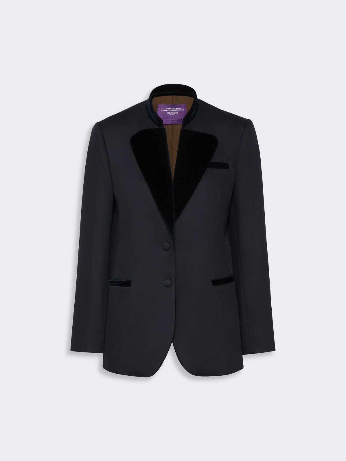 Wool cavalry twill single-breasted blazer - ULTRAMARINE - Max Mara - 6