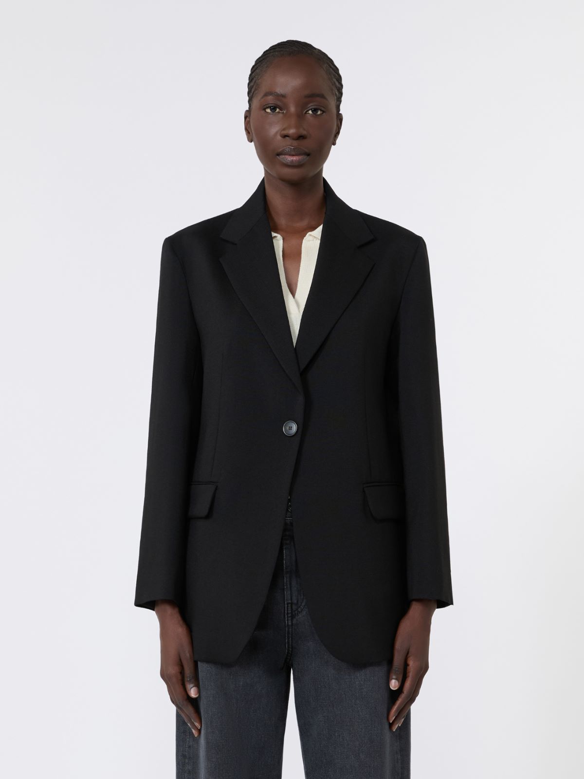 아스타 버진울 블레이저 - BLACK - Max Mara - 2