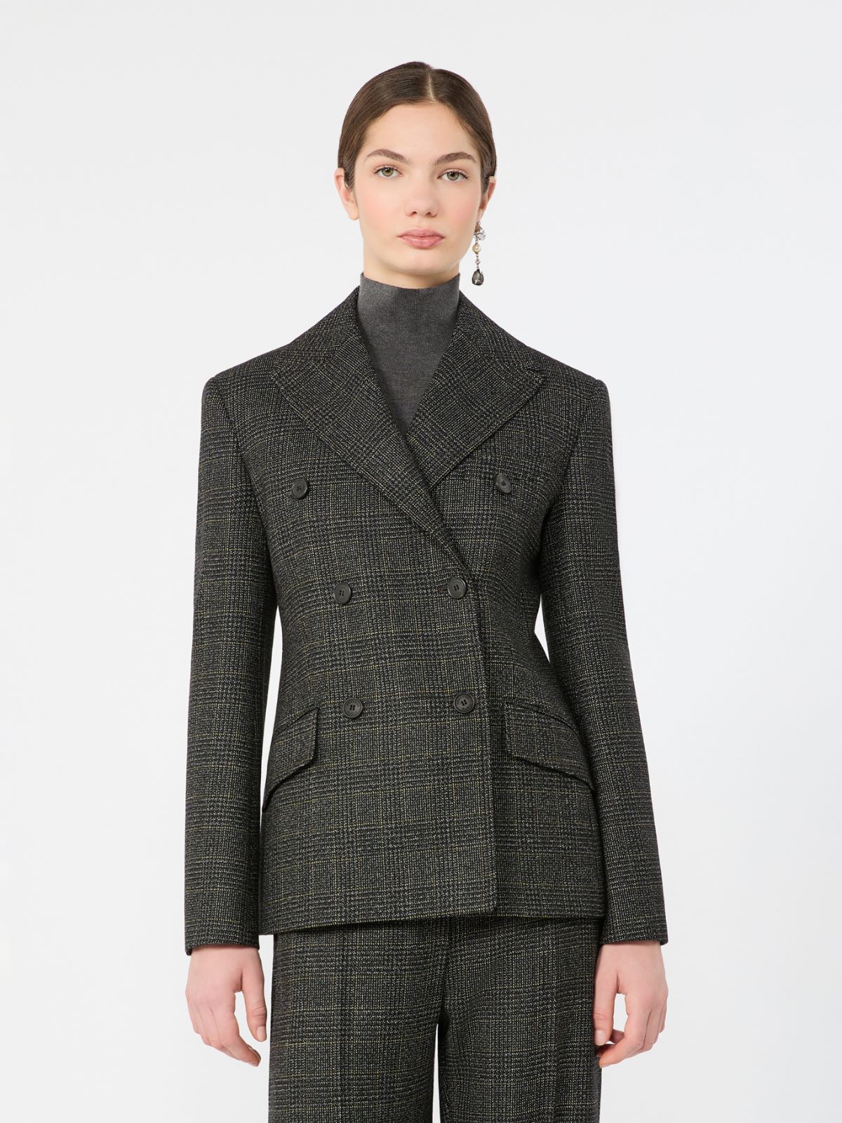 Prince of Wales check wool blazer - DARK GREY - Max Mara - 2