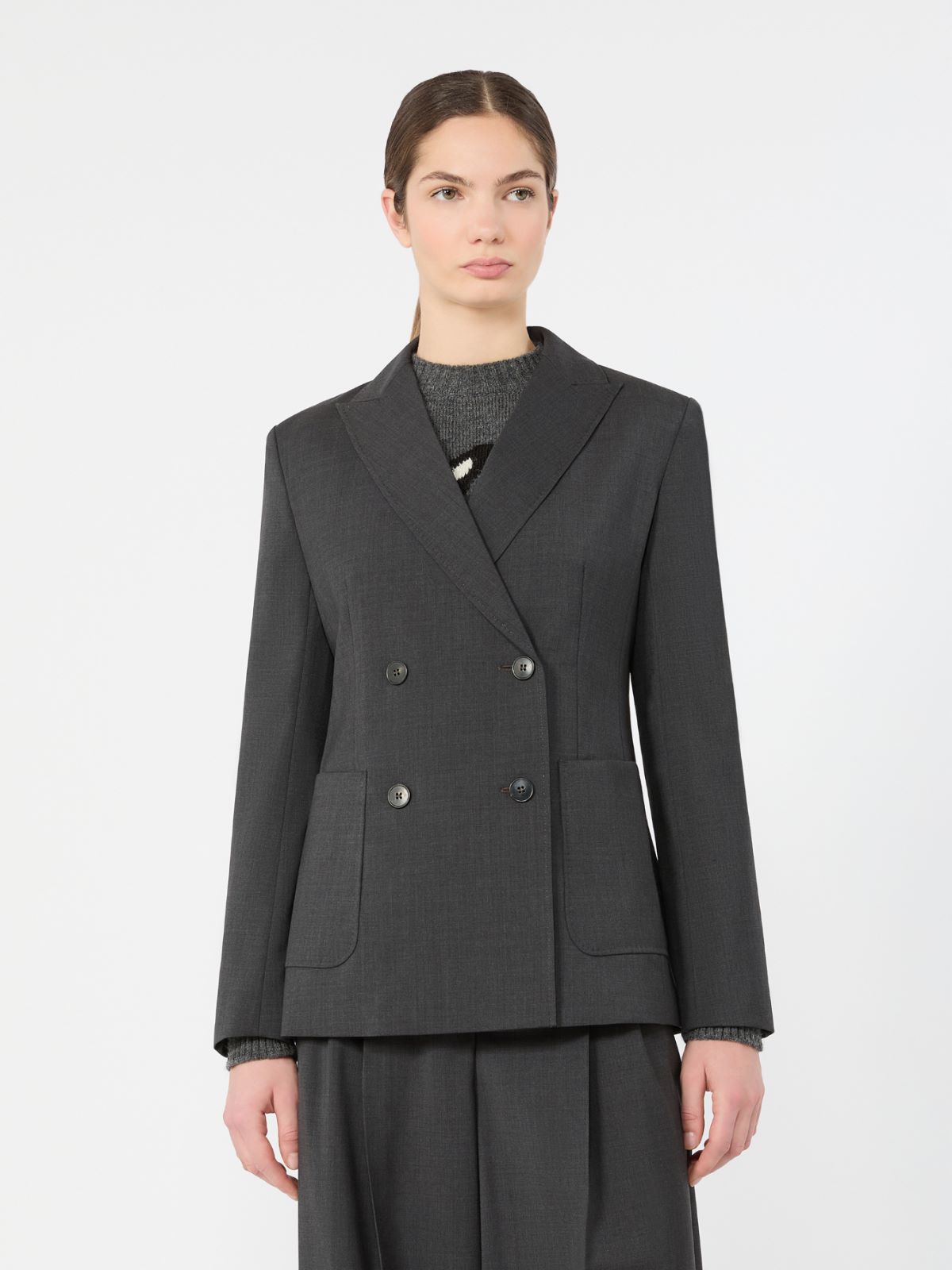 Woollen cloth blazer - DARK GREY - Max Mara - 2