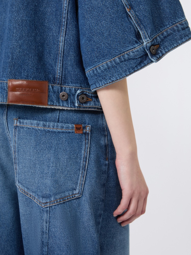 Jacke aus Baumwolldenim - BLAU