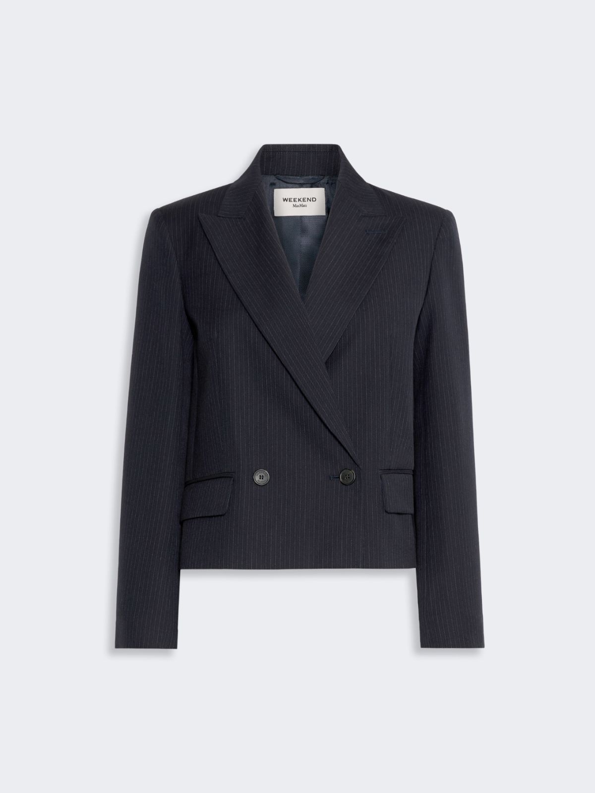 Blazer en gabardine de laine et coton - BLEU - Max Mara - 6