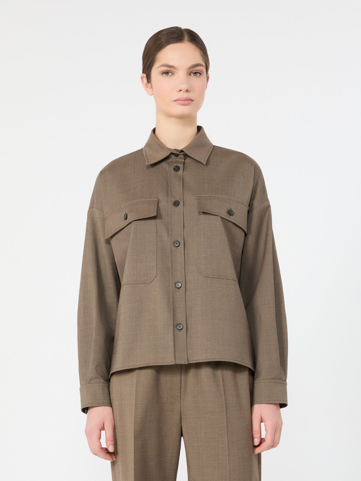 Stretch wool twill jacket - MARRON GLACE' - Max Mara - 2