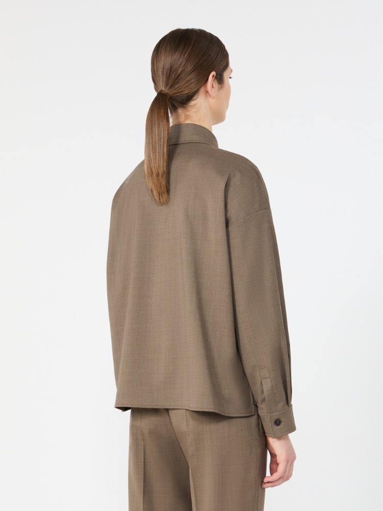 Stretch wool twill jacket - MARRON GLACE' - Max Mara - 3