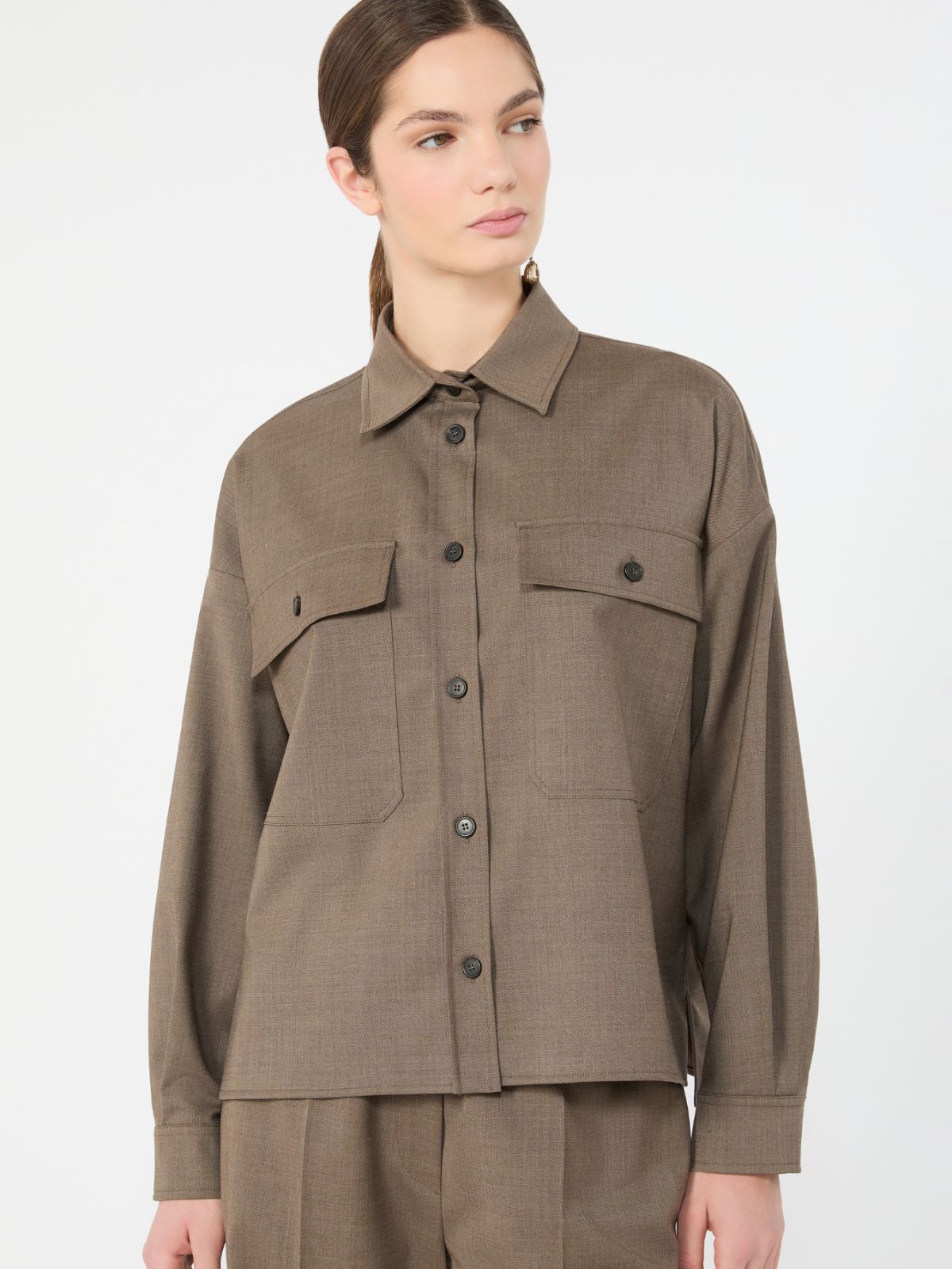 Stretch wool twill jacket - MARRON GLACE' - Max Mara - 4
