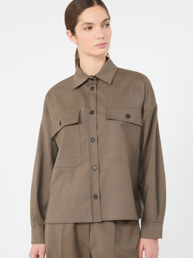 Stretch wool twill jacket - MARRON GLACE' - Max Mara - 4