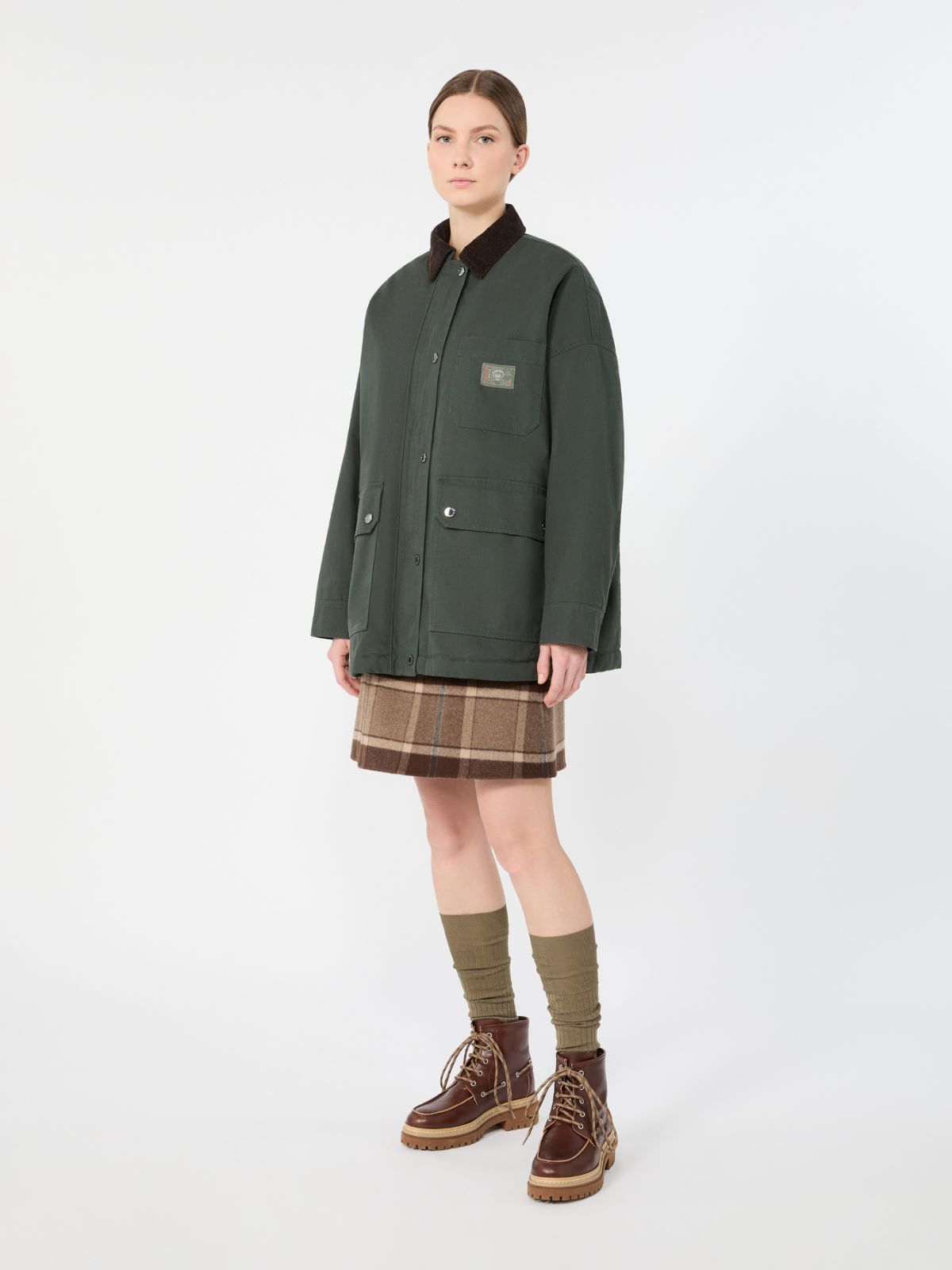 Jacke aus Baumwollcanvas - DUNKELGRUEN - Max Mara - 2