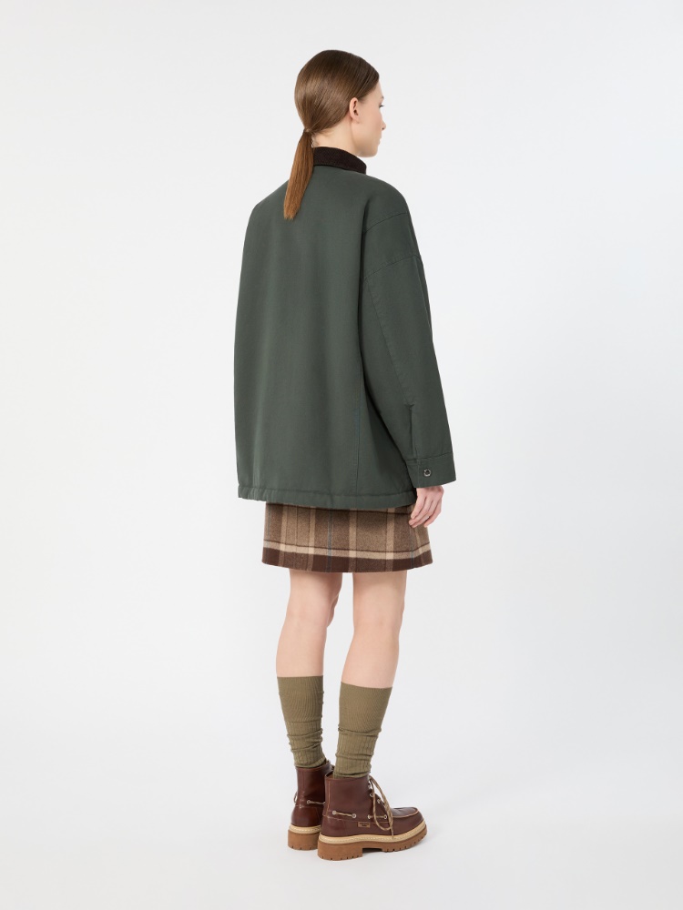Jacke aus Baumwollcanvas - DUNKELGRUEN - Max Mara - 3
