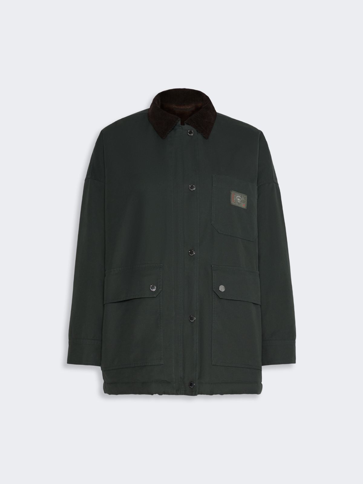 Jacke aus Baumwollcanvas - DUNKELGRUEN - Max Mara - 5