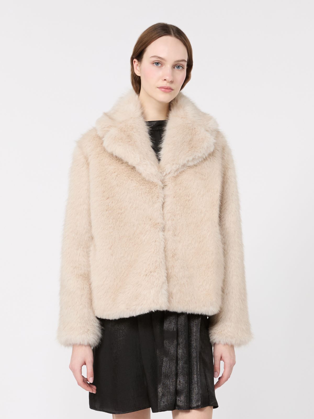 Soft textured short coat - POWDER - Max Mara - 2