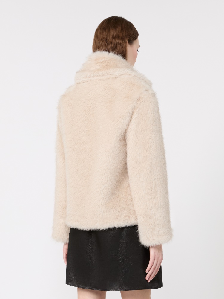 Soft textured short coat - POWDER - Max Mara - 3