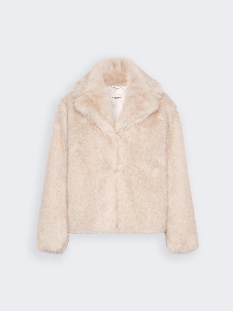 Soft textured short coat - POWDER - Max Mara - 5