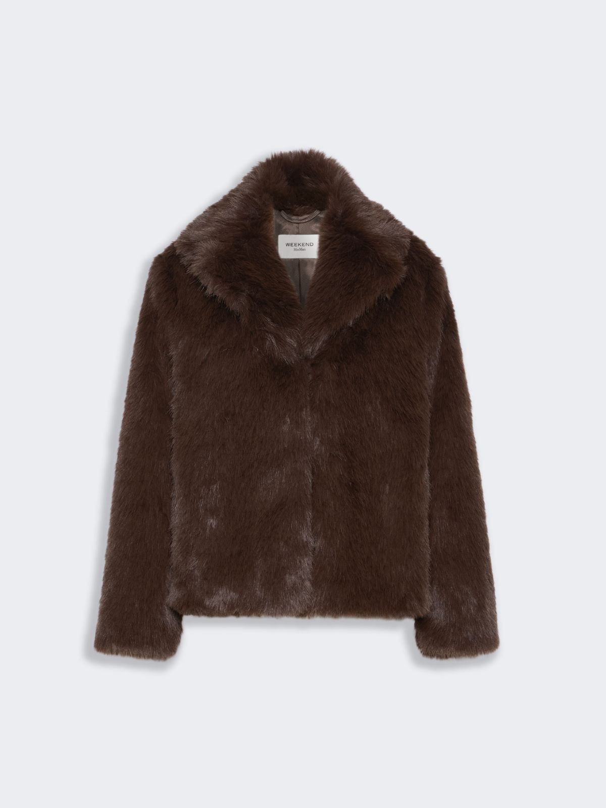 Soft textured short coat - DARK BROWN - Max Mara - 5