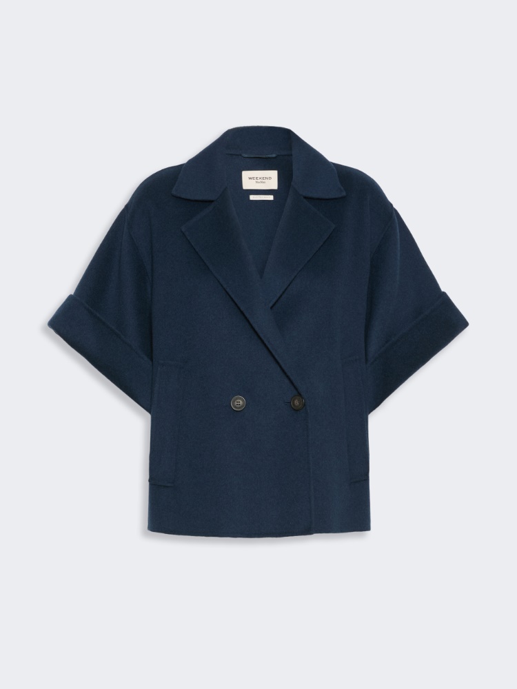Short wool broadcloth coat