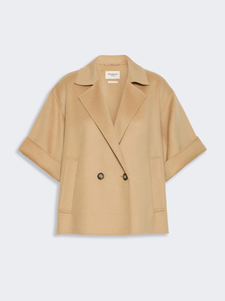 Short wool broadcloth coat