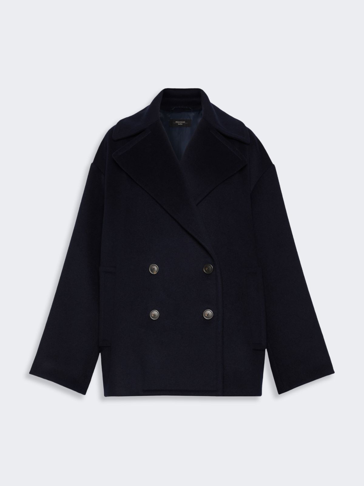 Double-sided wool double-breasted pea coat - NAVY - Max Mara - 6