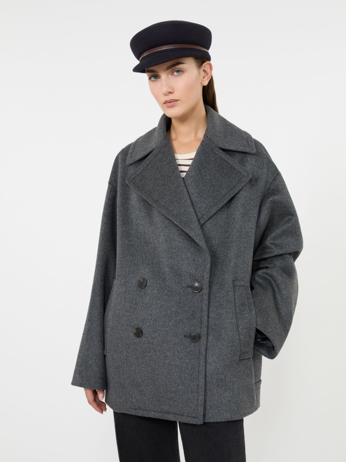 알페 버진울 코트 - MEDIUM GREY - Max Mara - 4