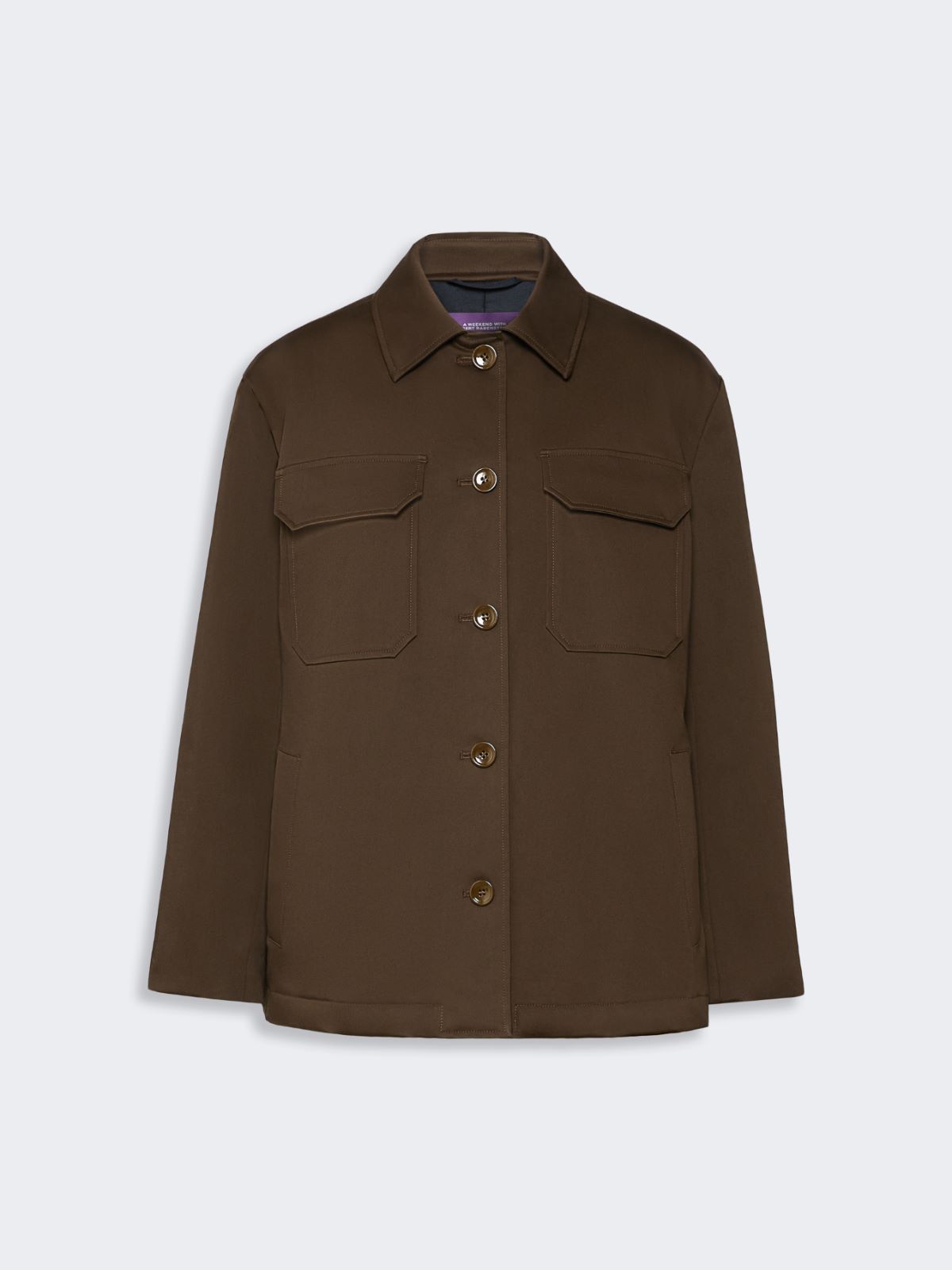 Cotton satin jacket - BROWN - Max Mara - 6